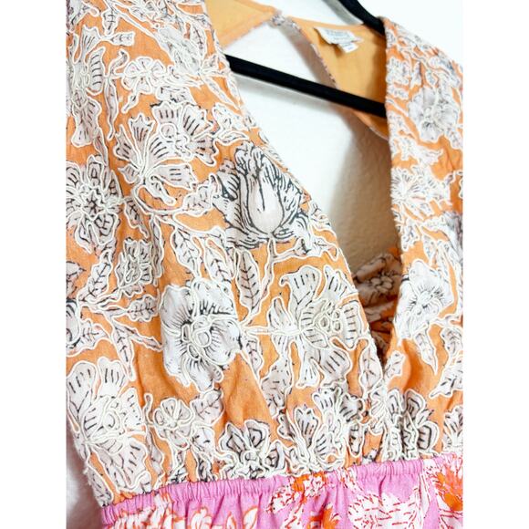 Hemant & Nandita Sidra Mini Dress Size XS Embroidered Cut Out Colorful - Picture 9 of 14